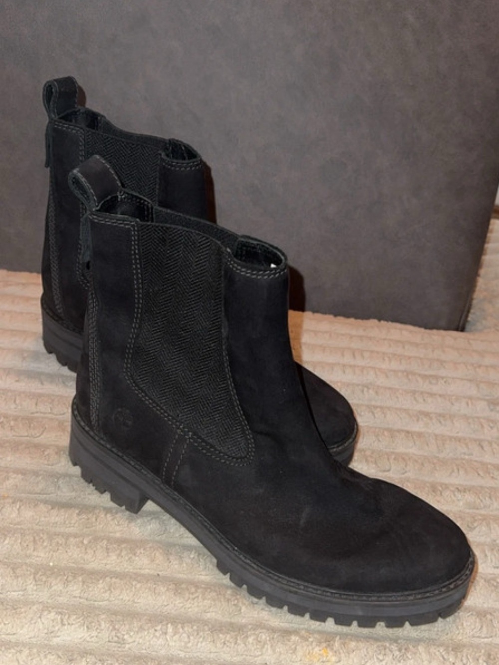 Timberland Black Suede Chelsea Ankle Boots
